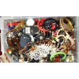 A large quantity of modern costume jewellery.