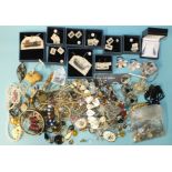 Various ceramic earrings, brooch and pendants, boxed as new, novelty ceramic rings and key rings and