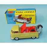 Corgi Toys, 490, Volkswagen Breakdown Truck, avocado body, red "VW" emblem, spun hubs, boxed, near