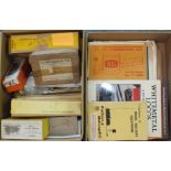 A quantity of sheet metal and other metal OO gauge kits by Jamieson, Wills and others, some partly-