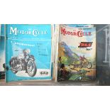 A large quantity of The Motorcycle magazines: 1949 (2), 1952 (57), 1953 (51), 1954 (54), 1955 (