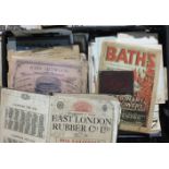 An East London Rubber Co. Ltd 1934 catalogue, other catalogues and miscellaneous ephemera and books,