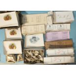 A large collection of tobacco labels: Harrods Ltd, Fortnum & Mason, R Jackson & Co Ltd and others.