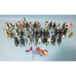 Britains, 39 plastic and metal figures, American Civil War, Cowboys and Indians, all but one