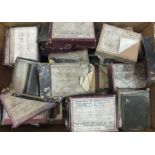A large collection of glass photographic plates, including churches, crosses, Poltreath, Sweden