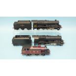 Hornby Dublo, a Class 8F BR 2-8-0 locomotive No. 48158, another, repainted and a repainted and