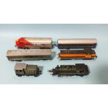 Roco HO Gauge, unboxed SNCF diesel No. BB53837, a Trix 2-4-4 tank engine No. 2230, two other