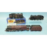 Hornby Dublo, EDL 17 BR 0-6-2 tank locomotive No. 69567, (boxed) and two unboxed, EDL2 4-6-2 Duchess