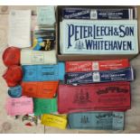 A large quantity of grocery labels, mainly for Peter Leech & Son, Italian Warehousemen, Whitehaven.