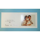 HRH Charles, Prince of Wales and HRH Diana, Princess of Wales, Christmas card 1982, signed from