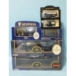 Corgi Guinness Past & Present: 59564 and 59565, two other Corgi Guinness models and two others by