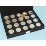 A collection of thirteen Queen Elizabeth II one-ounce fine silver £2 Britannia (standing) coins,