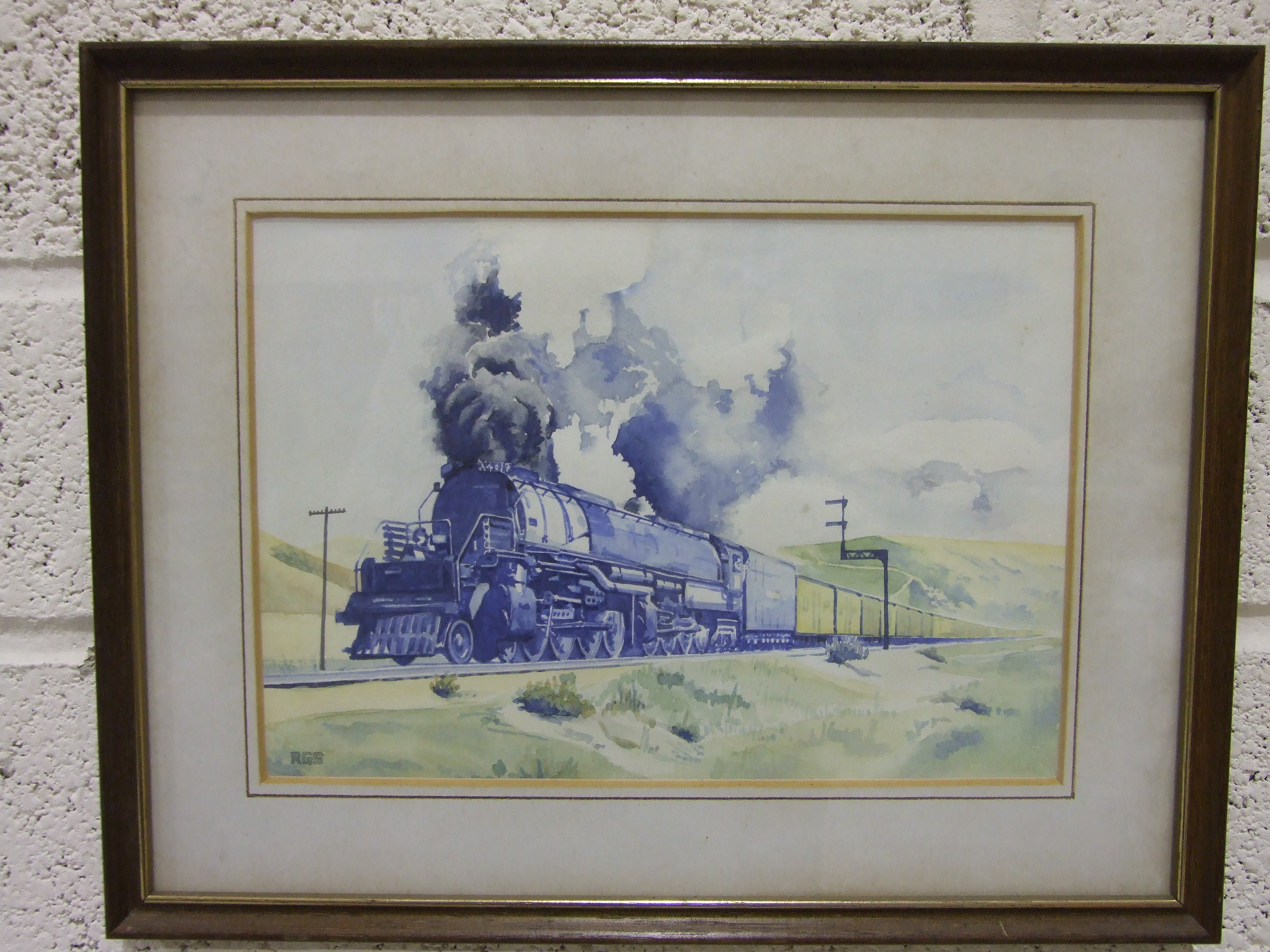 Roger Street, 'Union Pacific 4-8-4', a watercolour, signed with initials, 17 x 23cm and another, ' - Image 2 of 2