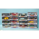 Matchbox Dinky: sixteen boxed cars DY1 - DY4 (2), DY5 - DY9, DY11 - DY16, (16).