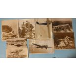 Eight press photographs c1930's of aviation and shipping interest: one of an artist's impression
