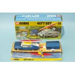 A Corgi Toys Gift Set 10, Marlin Rambler Sports Fastback with Ottersport Kayak, figure and camping