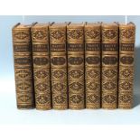 Dante (Alighieri), La Divina Commedia, 6 Vols, bound by Riviere, ge, marble end pp, green mor gt,