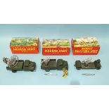 Lone Star Modern Army Series, three boxed vehicles: Rocket Launching Lorry, Radar Lorry and Rocket