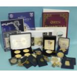 A Jubilee Mint 70th Anniversary of Queen Elizabeth & Prince Philip £5 four-piece 2017 coin set,