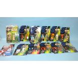 Star Wars: Kenner Hasbro, 16 Star Wars action figures in blister packs, (one open).