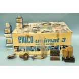 An Emco Unimat 3 Universal Miniature Machine tool, boxed, accessories and miscellaneous modelling