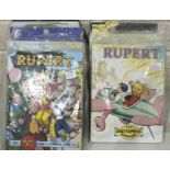 Eighteen Rupert Bear annuals, 1980's-1990's.