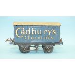 Hornby O gauge, private owners van, Cadbury's Chocolate, 1930's.