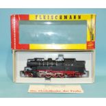 Fleischmann HO gauge, 1324 DB 2-8-4T heavy goods locomotive, no.65014, boxed with instructions.
