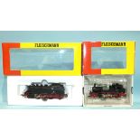 Fleischmann HO gauge, 4061 DB 2-6-2 tank locomotive, no.64247, boxed with instructions and 4032 DB