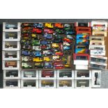 A quantity of diecasts: Dinky DY1, 3 & 15, boxed, sixteen EFE lorries, sixteen other boxed