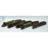 Hornby, five unboxed locomotives, including two 4-6-0 LNER Class A3 "Flying Scotsman", (smoke box