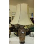 A Royal Doulton stoneware vase converted as a lamp.