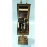 An A M bubble sextant Mk IXA6B/218, in fitted Formica box and a Bakelite Morse key no. 1289, (2).