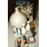 A collection of modern ceramics, including a Carltonware vegetable cruet set, other cruet sets, a