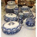 Twenty-eight pieces of Booths blue and white 'Welbeck' pattern dinnerware and other ceramics.
