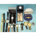 Three lady's boxed wrist watches and other wrist watches.