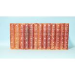 Thackeray (William Makepeace), Works, 13 Vols, part frontis, me, uniformly-bound hf mor gt by