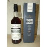 The Glendronach 18yr old whisky, 75cl 43%, dist. 1972, bottom neck, bottle number 000537, in box.