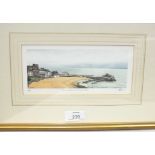 After J C Skinner, 'Broadstairs Beach II', artist's proof, signed with pencil in mount, 10 x 21cm, a