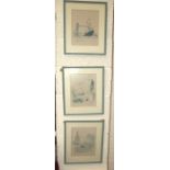 After Hugh Casson, 'HM Royal Yacht Britannia, Tower Bridge', a framed coloured print, 26 x 20cm, two