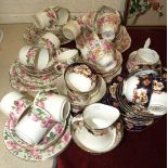 Twenty pieces of Royal Albert 'Serena' tea ware, thirty-five pieces of Allertons floral-decorated