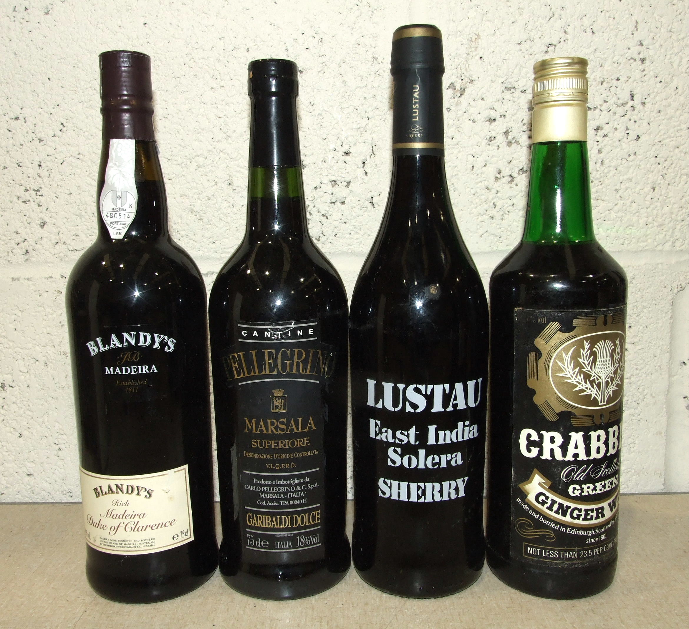 Pelegrino Marsala Superiore, 75cl 18%, one bottle, Blandy's Madeira, 75cl 19%, one bottle, Lustan