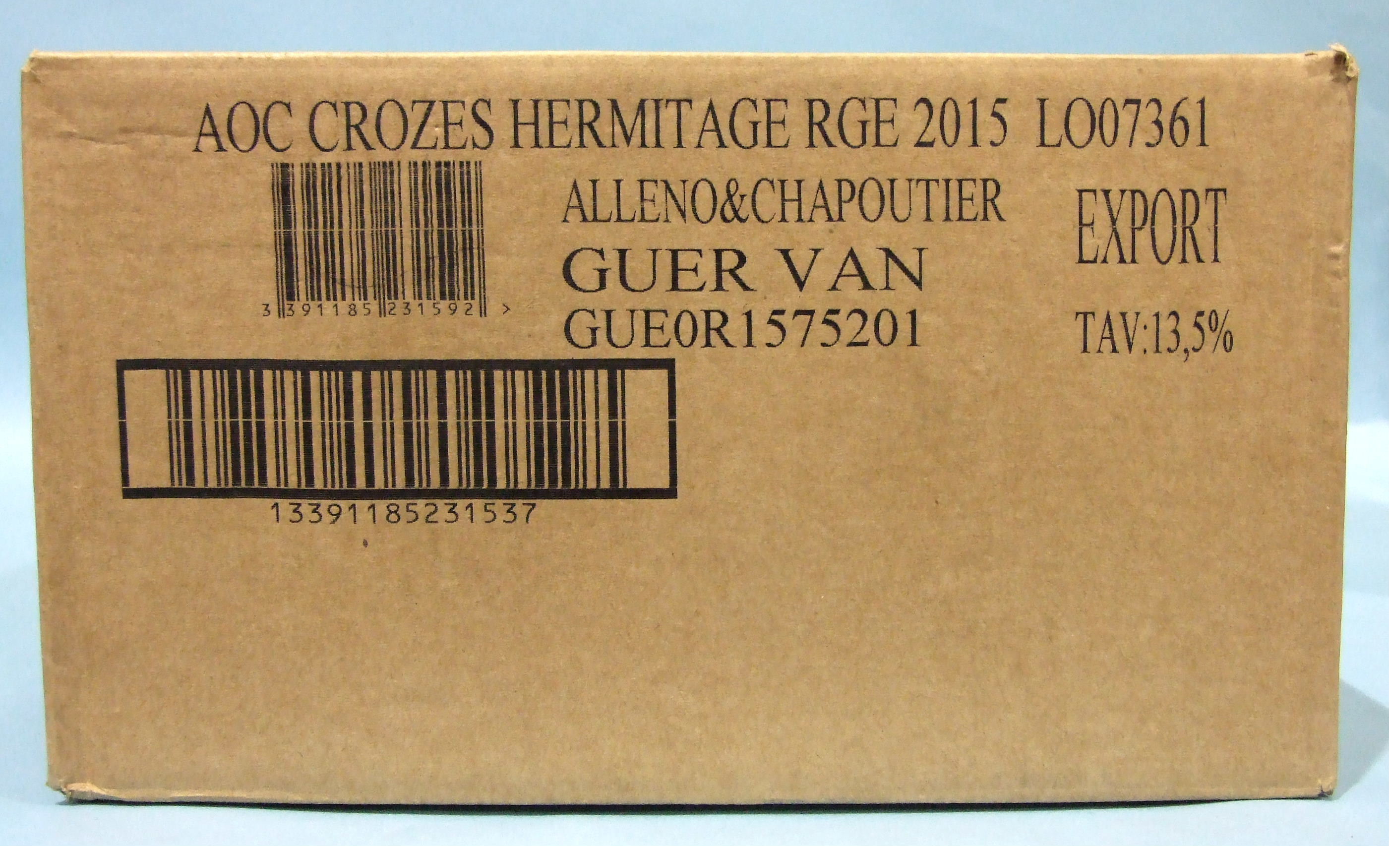 Alleno + Chapoutier Guer-Van, Crozes-Hermitage 2015, 75cl, six bottles, (6).