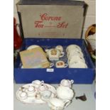 A Corona Elizabeth II Coronation doll's tea set, boxed and other ceramics.