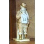 A Royal Worcester blush ivory figurine of 'John Bull', 18cm high, no.851, factory and date mark