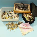 A quantity of costume jewellery, etc.