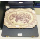 A Spode limited edition 'The Mayflower Plate', no.862, boxed with certificate, a Coalport limited