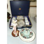 A Coalport 'Paradise' coffee service in original box, other ceramics and miscellaneous items.