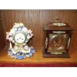 An Elliott mahogany-cased 8-day lever bracket-style clock, with Westminster/Whittington chime and