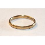 A 22ct gold wedding band, size L, 2.2g.